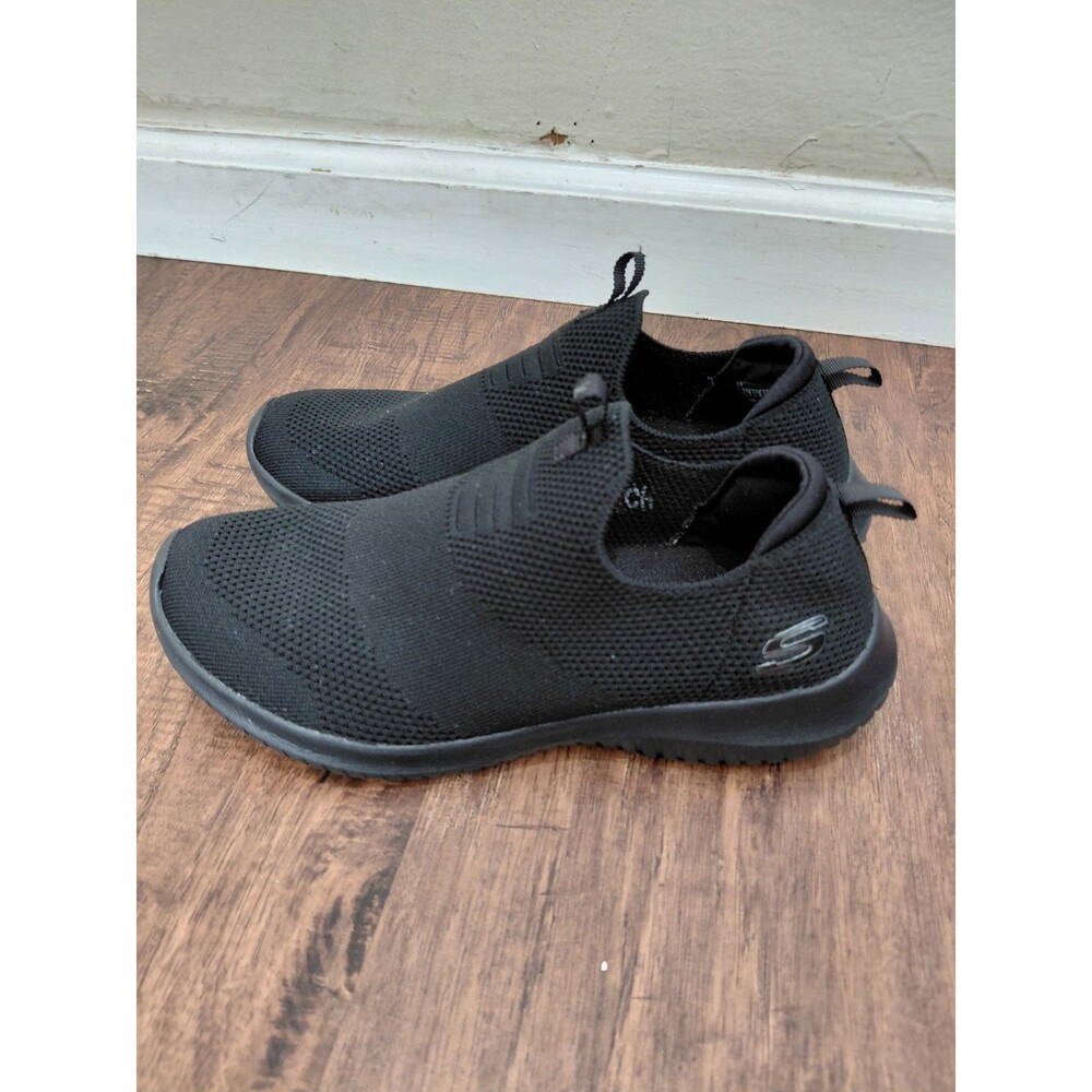 Skechers Memory Foam Air Cooled Women Size 7 Black Shoes Slip On